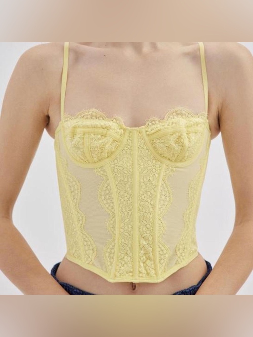 Urban Outfitters Out From Under Yellow Corset Top